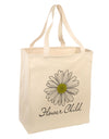 Pretty Daisy - Flower Child Large Grocery Tote Bag-Natural-Grocery Tote-TooLoud-Natural-Large-Davson Sales