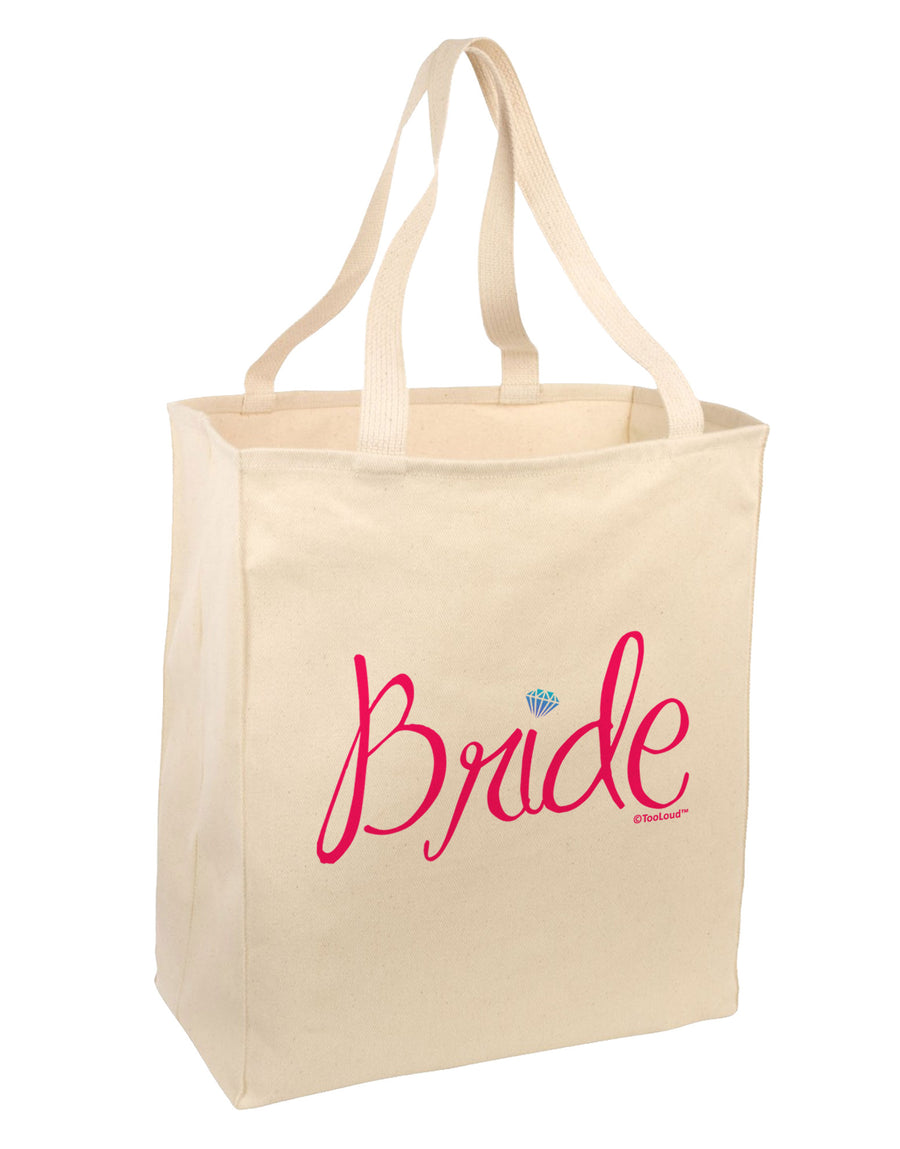 Bride Design - Diamond - Color Large Grocery Tote Bag-Grocery Tote-TooLoud-Natural-Large-Davson Sales