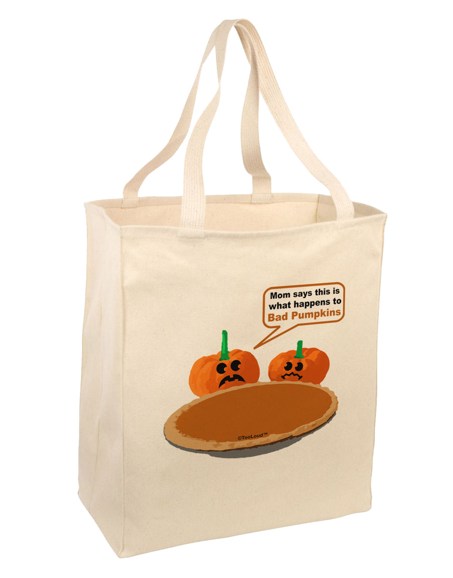 Bad Pumpkins Large Grocery Tote Bag-Grocery Tote-TooLoud-Natural-Large-Davson Sales