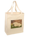 Relaxing Ram Large Grocery Tote Bag-Natural-Grocery Tote-TooLoud-Natural-Large-Davson Sales