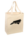 North Carolina - United States Shape Large Grocery Tote Bag by TooLoud-Grocery Tote-TooLoud-Natural-Large-Davson Sales