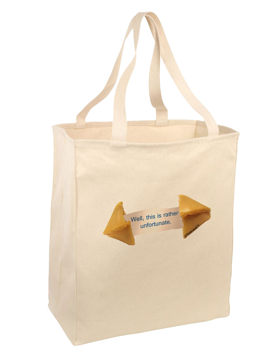 Unfortunate Cookie Large Grocery Tote Bag-Grocery Tote-TooLoud-Natural-Large-Davson Sales