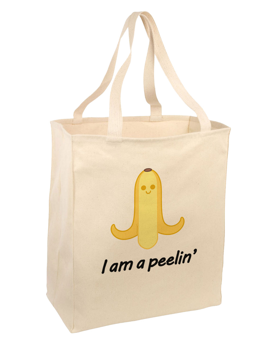 Banana - I am a Peelin Large Grocery Tote Bag-Grocery Tote-TooLoud-Natural-Large-Davson Sales