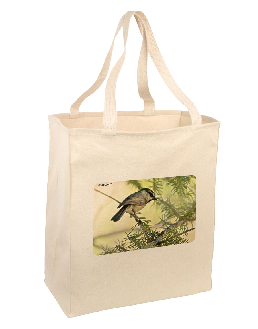 CO Chickadee Large Grocery Tote Bag-Natural-Grocery Tote-TooLoud-Natural-Large-Davson Sales