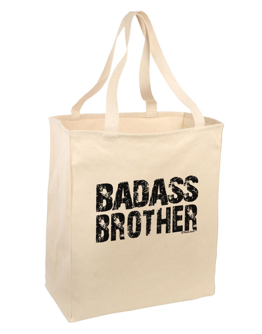 Badass Brother Large Grocery Tote Bag-Grocery Tote-TooLoud-Natural-Large-Davson Sales