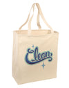 Clean Text Large Grocery Tote Bag-Grocery Tote-TooLoud-Natural-Large-Davson Sales