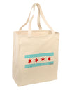 Distressed Chicago Flag Design Large Grocery Tote Bag by TooLoud-Grocery Tote-TooLoud-Natural-Large-Davson Sales