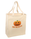 Happy Halloween Jack-o-lantern Large Grocery Tote Bag-Grocery Tote-TooLoud-Natural-Large-Davson Sales