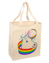 Magical Horn Rainbow Unicorn Large Grocery Tote Bag-Grocery Tote-TooLoud-Natural-Large-Davson Sales