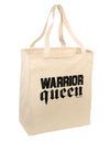 Warrior Queen Script Large Grocery Tote Bag-Grocery Tote-TooLoud-Natural-Large-Davson Sales