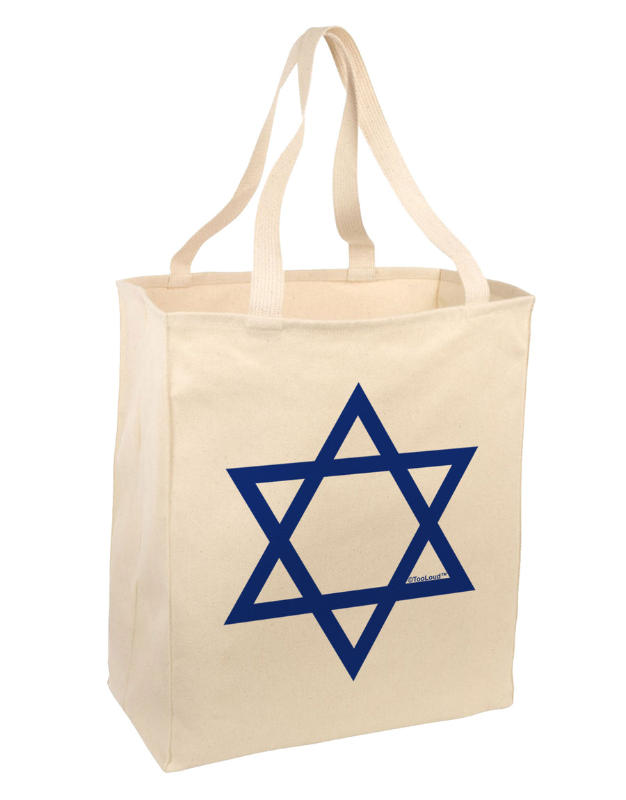 Jewish Star of David Large Grocery Tote Bag by TooLoud-Grocery Tote-TooLoud-Natural-Large-Davson Sales