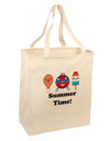 Summer Time Large Grocery Tote Bag-Grocery Tote-TooLoud-Natural-Large-Davson Sales