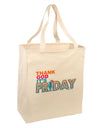 Thank God It's Friday Mixed Drink Large Grocery Tote Bag-Grocery Tote-TooLoud-Natural-Large-Davson Sales