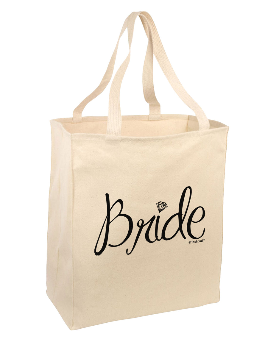 Bride Design - Diamond Large Grocery Tote Bag-Grocery Tote-TooLoud-Natural-Large-Davson Sales