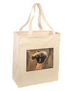 Balancing Bear Cub Large Grocery Tote Bag-Natural-Grocery Tote-TooLoud-Natural-Large-Davson Sales