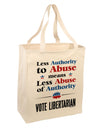 Libertarian Against Authority Abuse Large Grocery Tote Bag-Grocery Tote-TooLoud-Natural-Large-Davson Sales