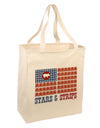 American Bacon Flag - Stars and Strips Large Grocery Tote Bag-Grocery Tote-TooLoud-Natural-Large-Davson Sales