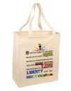 Equality Life Liberty Pursuit of Happiness Large Grocery Tote Bag-Grocery Tote-TooLoud-Natural-Large-Davson Sales