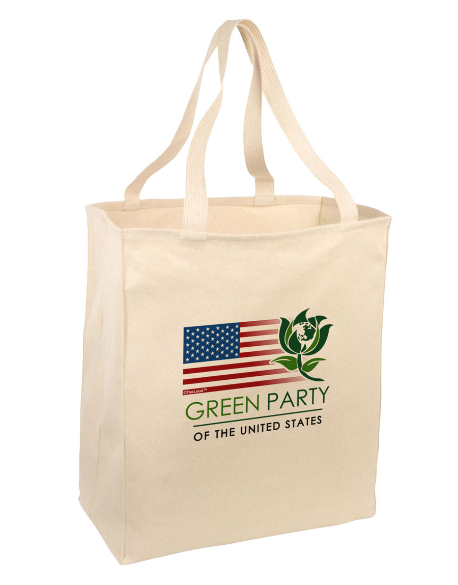 Green Party US Flag Large Grocery Tote Bag-Grocery Tote-TooLoud-Natural-Large-Davson Sales