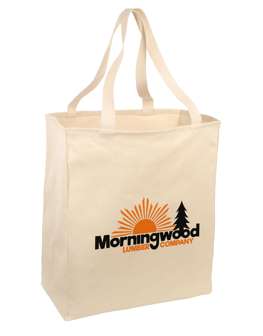 Morningwood Company Funny Large Grocery Tote Bag-Natural by TooLoud-Grocery Tote-TooLoud-Natural-Large-Davson Sales