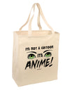 Not A Cartoon Eyes Green Large Grocery Tote Bag by TooLoud-Grocery Tote-TooLoud-Natural-Large-Davson Sales