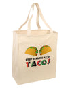 Stop Staring At My Tacos Large Grocery Tote Bag-Grocery Tote-TooLoud-Natural-Large-Davson Sales