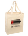 Battery Drained Large Grocery Tote Bag-Grocery Tote-TooLoud-Natural-Large-Davson Sales