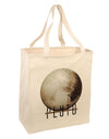 Planet Pluto Text Large Grocery Tote Bag by TooLoud-Grocery Tote-TooLoud-Natural-Large-Davson Sales