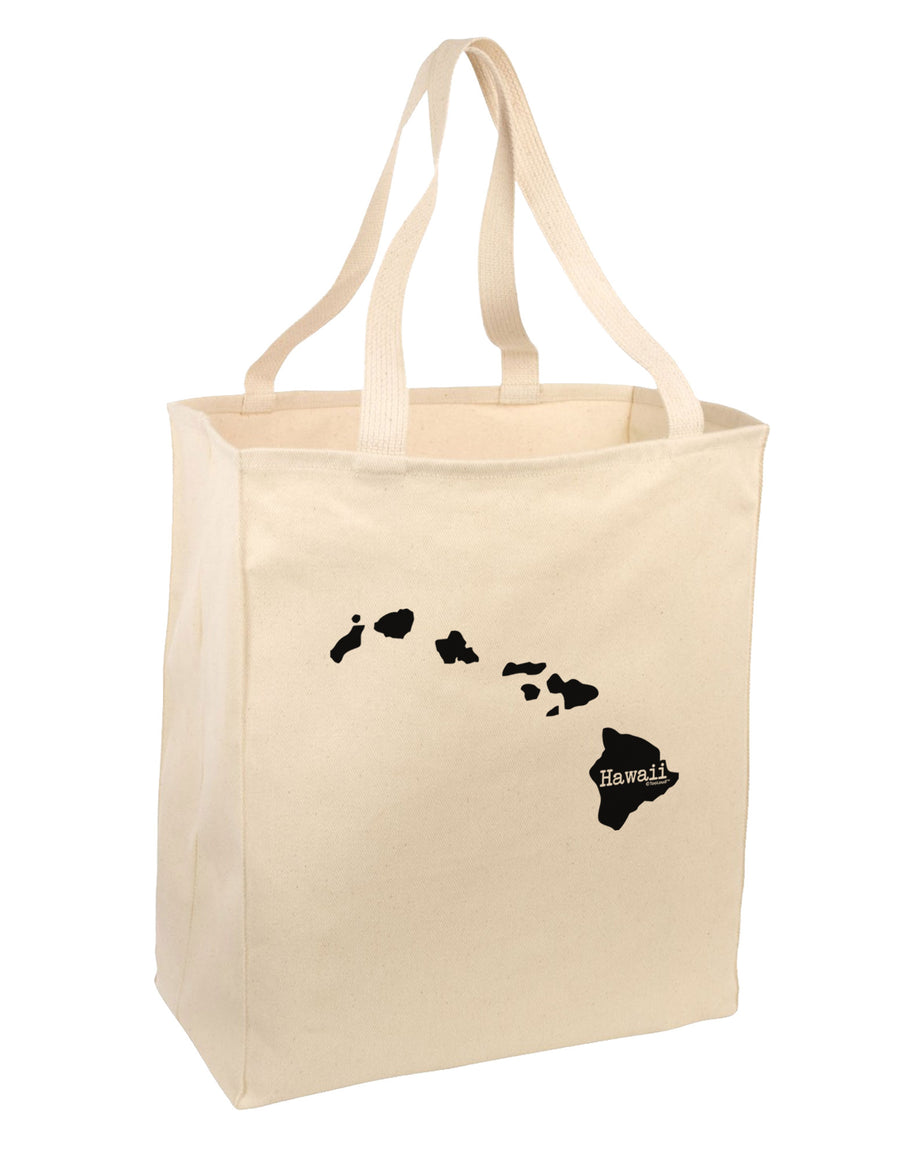 Hawaii - United States Shape Large Grocery Tote Bag-Grocery Tote-TooLoud-Natural-Large-Davson Sales