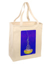 Solo Jellyfish Watercolor Large Grocery Tote Bag-Grocery Tote-TooLoud-Natural-Large-Davson Sales