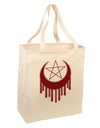 Weeping Crescent Blood Moon Star Large Grocery Tote Bag-Grocery Tote-TooLoud-Natural-Large-Davson Sales