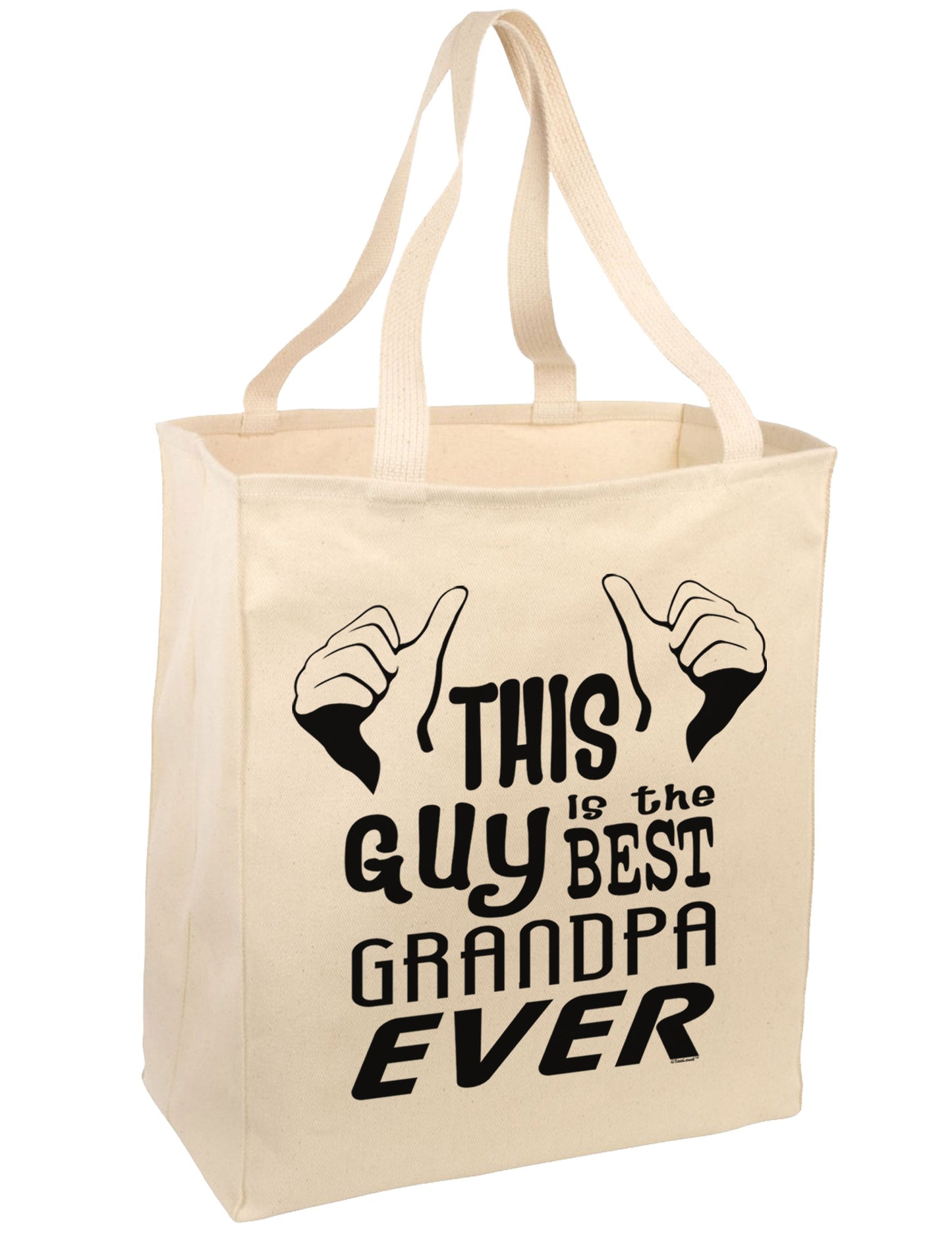 This Guy Best Grandpa Ever Large Grocery Tote Bag-Grocery Tote-TooLoud-Natural-Large-Davson Sales