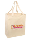 Drunken Grown ups Funny Drinking Large Grocery Tote Bag-Natural by TooLoud-Grocery Tote-TooLoud-Natural-Large-Davson Sales