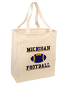 Michigan Football Large Grocery Tote Bag-Natural by TooLoud-Grocery Tote-TooLoud-Natural-Large-Davson Sales