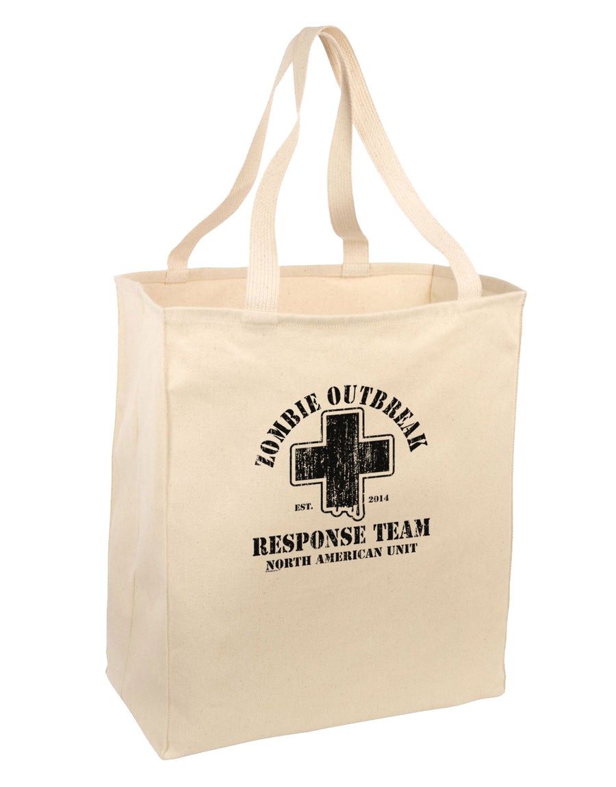 Zombie Outbreak Response Team NA Unit Large Grocery Tote Bag-Grocery Tote-TooLoud-Natural-Large-Davson Sales