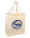 Blue Sky Puffy Clouds Large Grocery Tote Bag-Grocery Tote-TooLoud-Natural-Large-Davson Sales