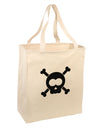 Black Skull and Crossbones Large Grocery Tote Bag-Grocery Tote-TooLoud-Natural-Large-Davson Sales