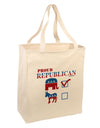 Proud Republican Checkmark Large Grocery Tote Bag-Grocery Tote-TooLoud-Natural-Large-Davson Sales