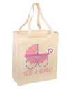 It's a Girl - Baby Carriage Large Grocery Tote Bag-Grocery Tote-TooLoud-Natural-Large-Davson Sales