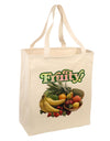 Fruity Fruit Basket Large Grocery Tote Bag-Grocery Tote-TooLoud-Natural-Large-Davson Sales