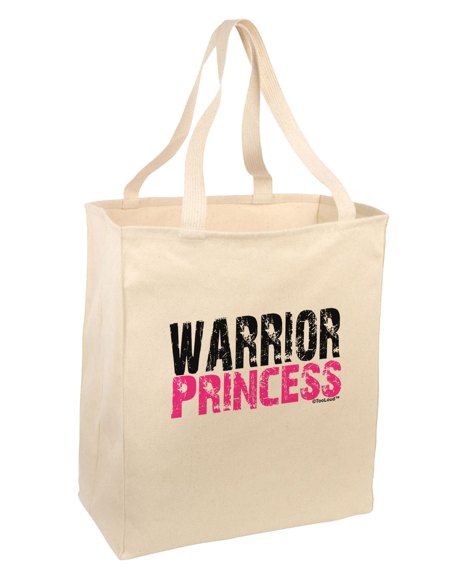 Warrior Princess Pink Large Grocery Tote Bag-Grocery Tote-TooLoud-Natural-Large-Davson Sales