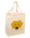 Cute Yellow Labrador Retriever Dog Large Grocery Tote Bag by TooLoud-Grocery Tote-TooLoud-Natural-Large-Davson Sales