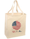 American Flag Scribble Large Grocery Tote Bag-Grocery Tote-TooLoud-Natural-Large-Davson Sales