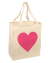 Big Pink Heart Valentine's Day Large Grocery Tote Bag-Grocery Tote-TooLoud-Natural-Large-Davson Sales