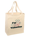 I'm HER Valentine Large Grocery Tote Bag-Grocery Tote-TooLoud-Natural-Large-Davson Sales