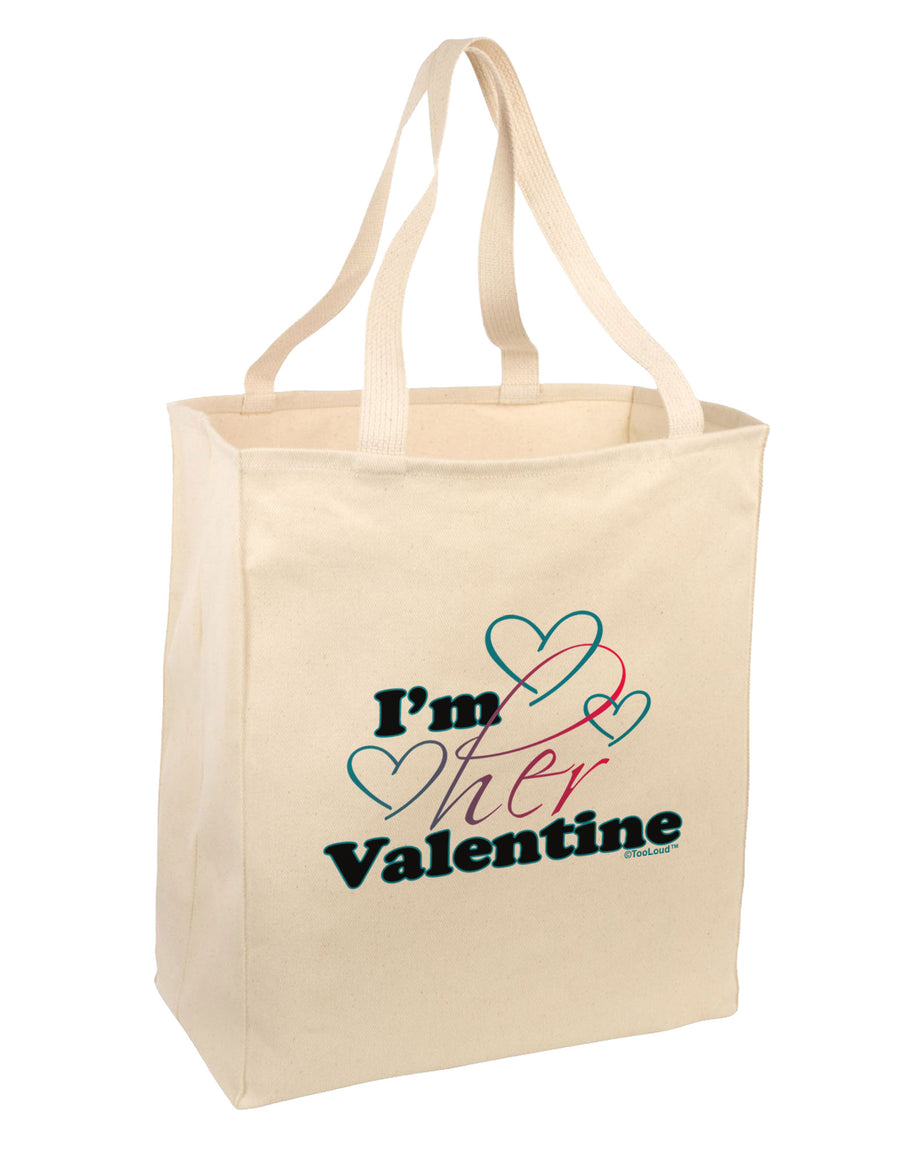 I'm HER Valentine Large Grocery Tote Bag-Grocery Tote-TooLoud-Natural-Large-Davson Sales