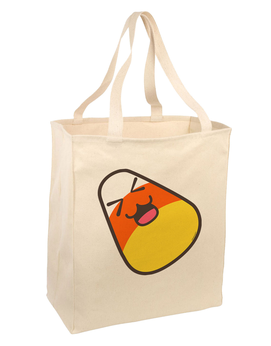 Cute Father Candy Corn Family Halloween Large Grocery Tote Bag-Grocery Tote-TooLoud-Natural-Large-Davson Sales