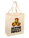 Devour Reanimate Repeat Large Grocery Tote Bag by TooLoud-Grocery Tote-TooLoud-Natural-Large-Davson Sales