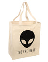 Alien They Are Here Large Grocery Tote Bag-Grocery Tote-TooLoud-Natural-Large-Davson Sales