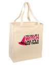 Witch - Bad Thing Hat Large Grocery Tote Bag-Grocery Tote-TooLoud-Natural-Large-Davson Sales